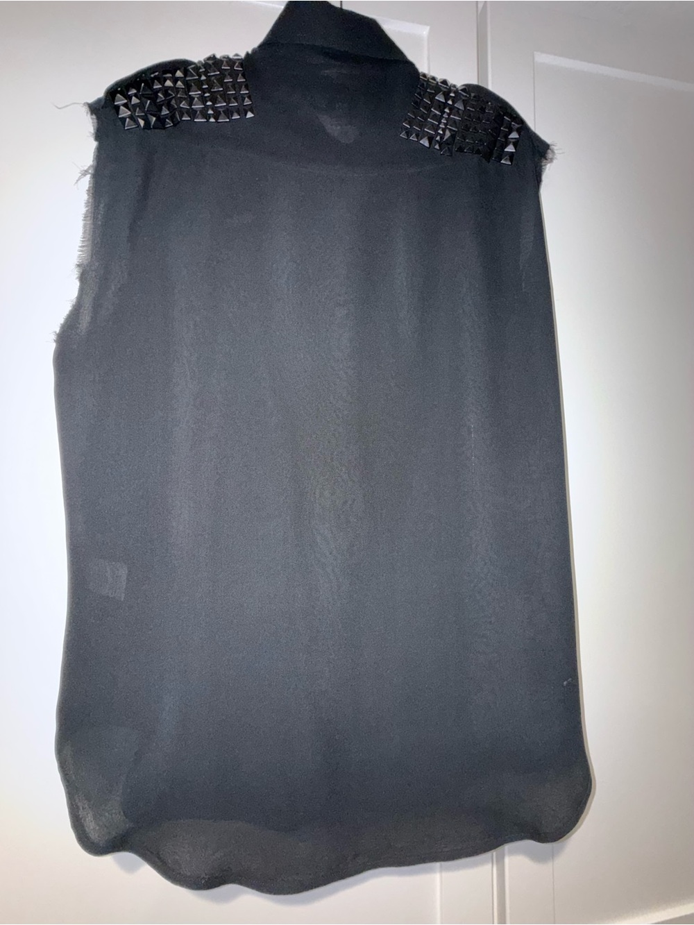 Equipment Black Studded Sleeveless Blouse - Picture 2 of 12